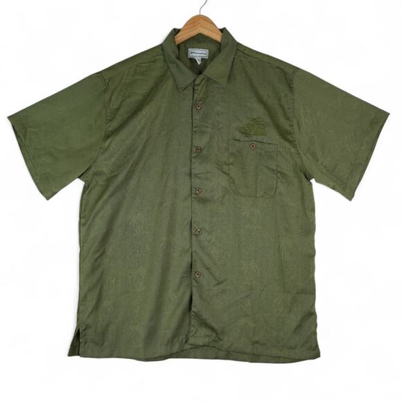 Passion Shirt Mens XXL Green Palm Trees Las Vegas Embroidered Beach Vacation - Picture 1 of 8